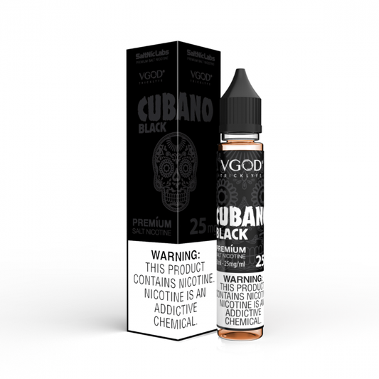 VGOD Cubano BLACK Saltnic E-juice (50mg) - G.O.A.T.